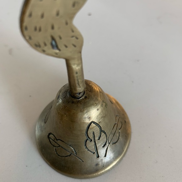 Vintage Brass Etched Horse Bell 4 and 3/4 inch - Picture 5 of 5
